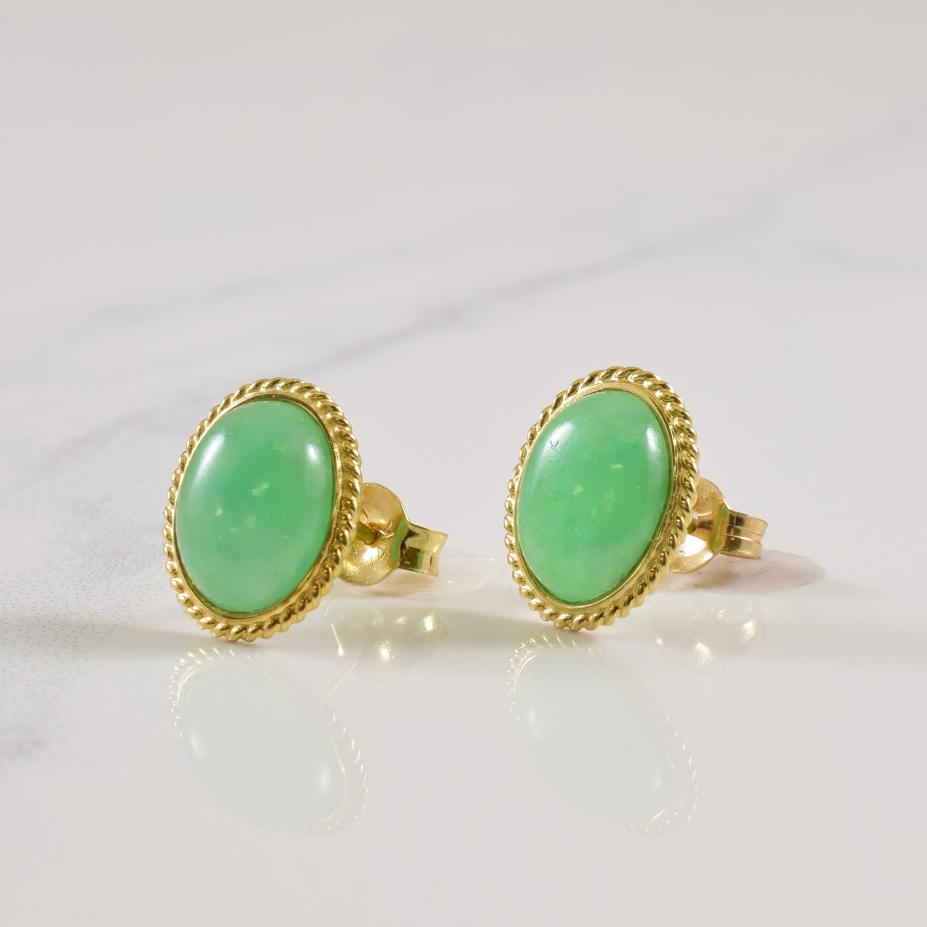 Jadeite Stud Earrings