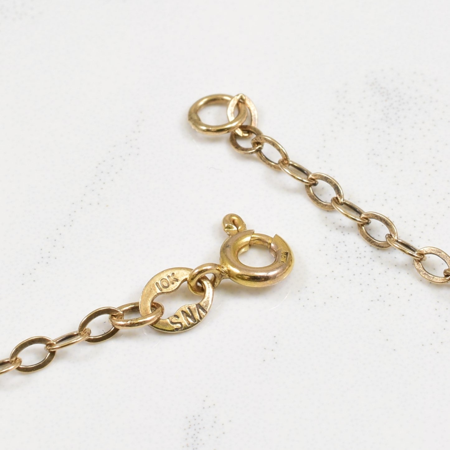 10k Yellow Gold Flat Link Cable Chain | 20