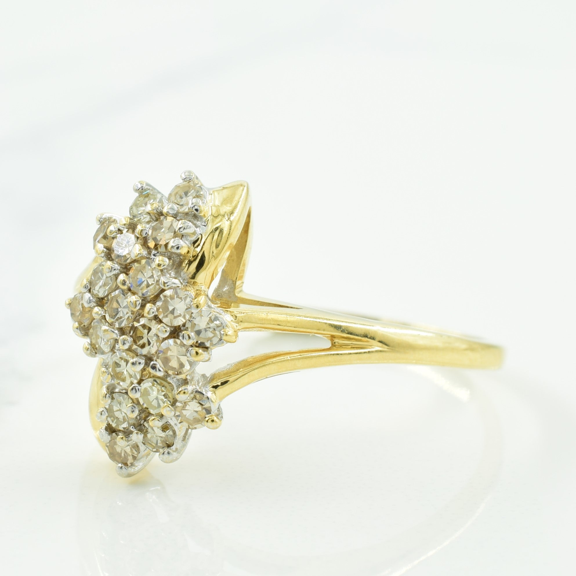 Cluster Diamond Bypass Ring | 0.50ctw | SZ 12.50 |