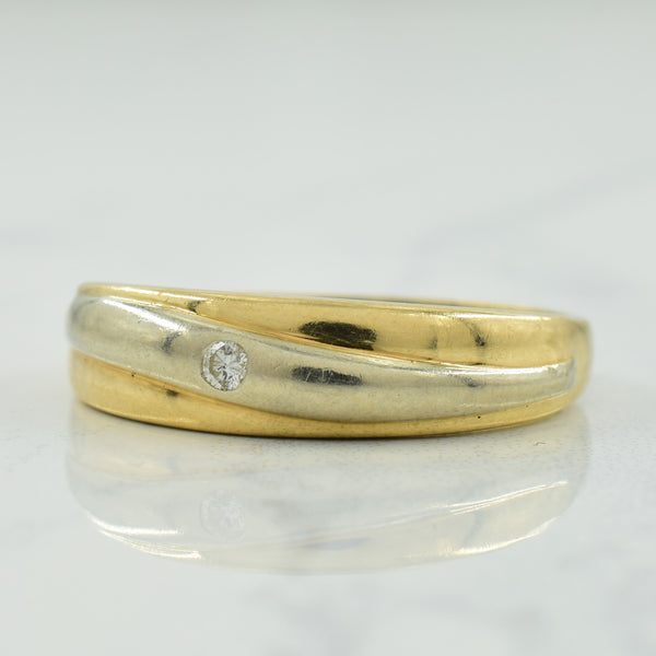 Two Tone Gold Diamond Ring | 0.03ct | SZ 8.5 |