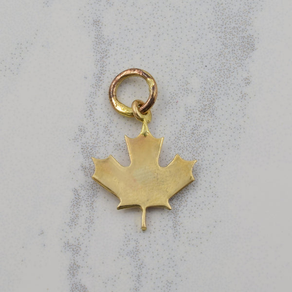 10k Yellow Gold Maple Leaf Charm |