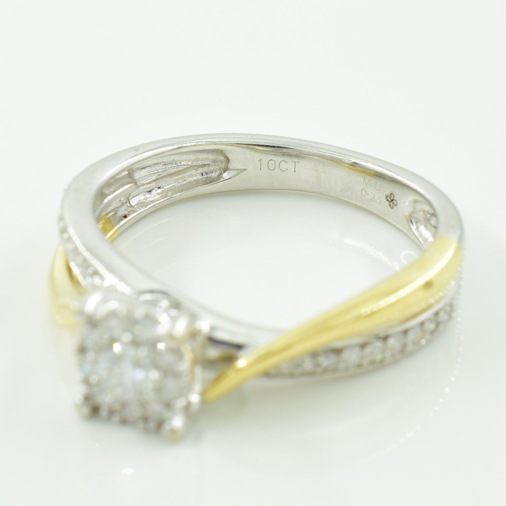 Two Tone Gold Diamond Ring | 0.23ctw | SZ 4.75 |