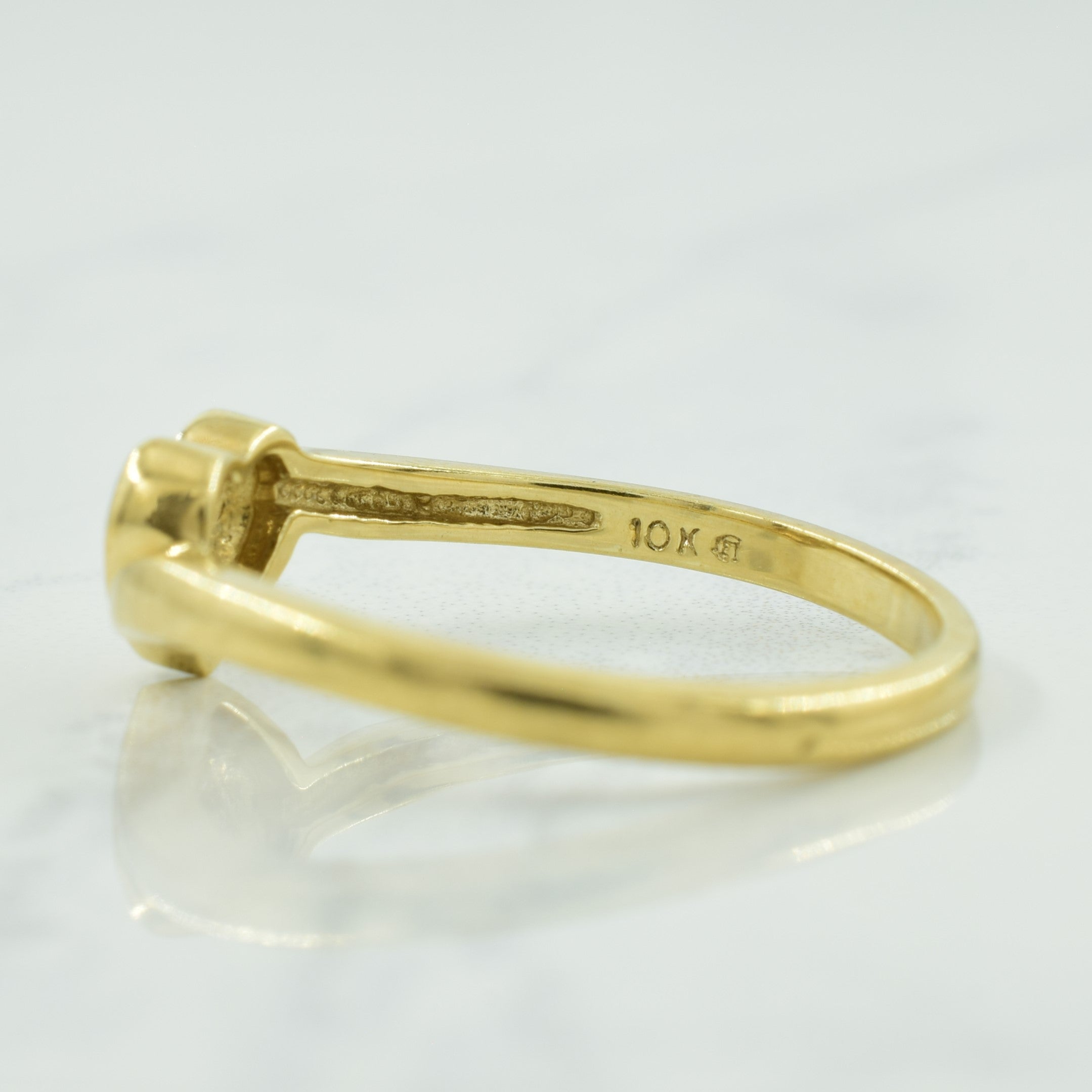 Diamond Heart Bypass Ring | 0.05ctw | SZ 7 |