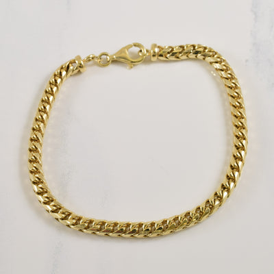14k Yellow Gold Foxtail Chain Bracelet | 7.25