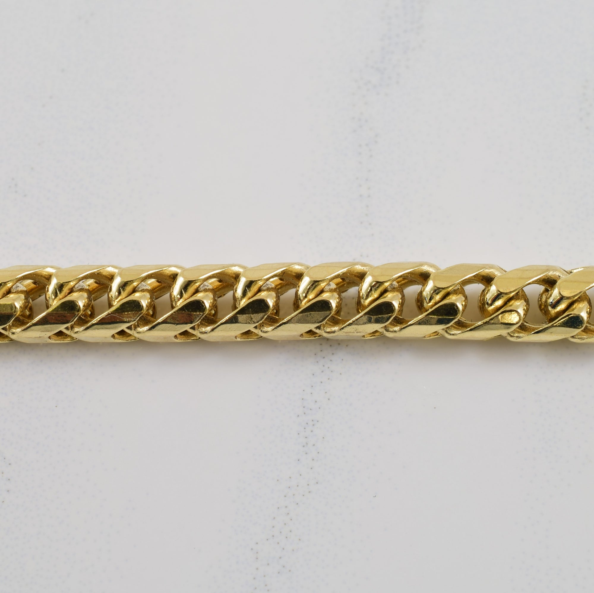 14k Yellow Gold Foxtail Chain Bracelet | 7.25