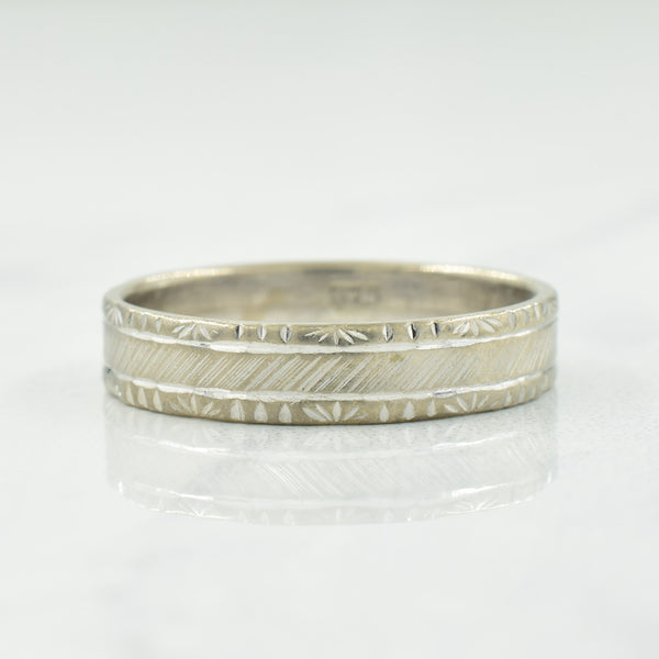 9k White Gold Band | SZ 6.25 |