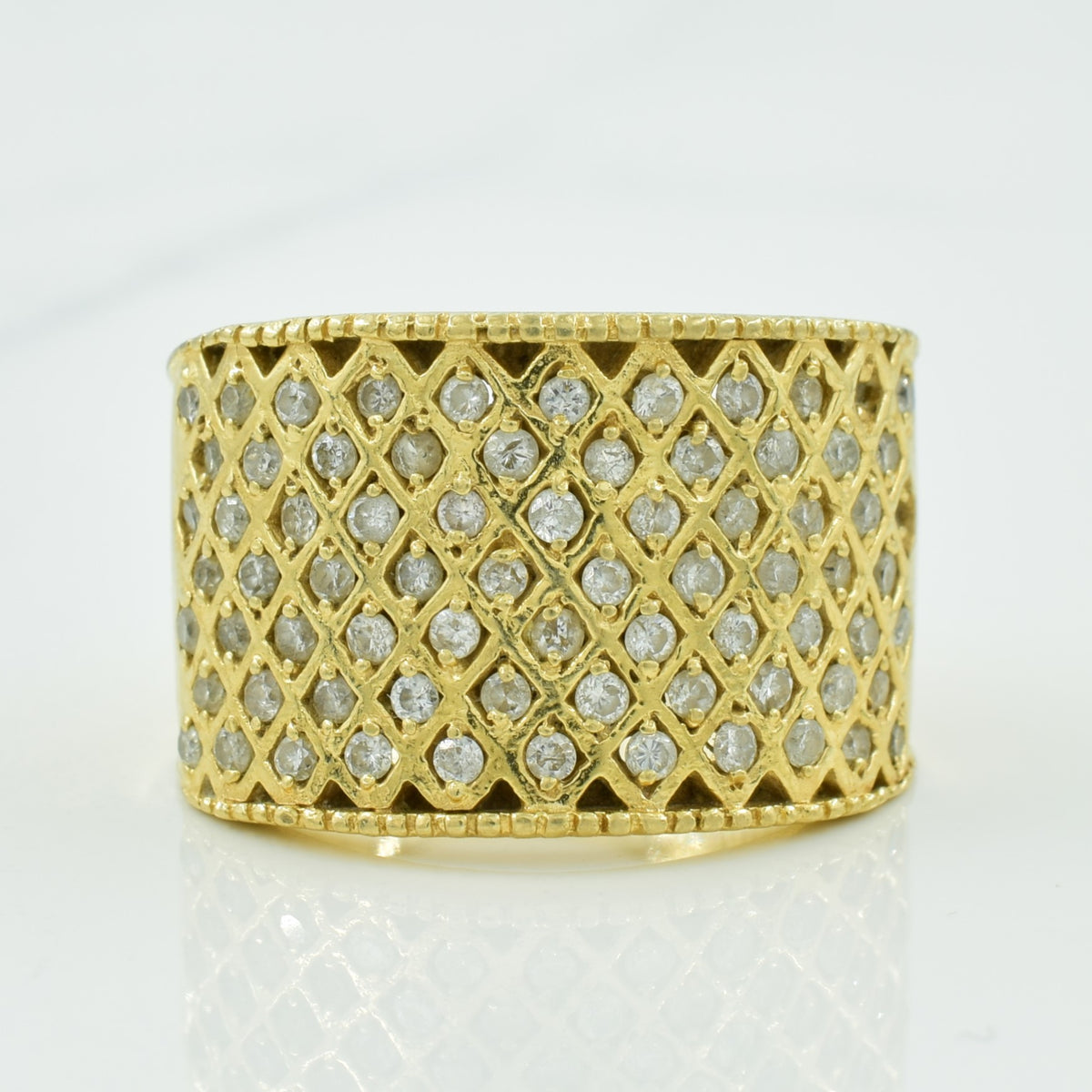 Diamond Grid Ring | 0.74ctw | SZ 8.25