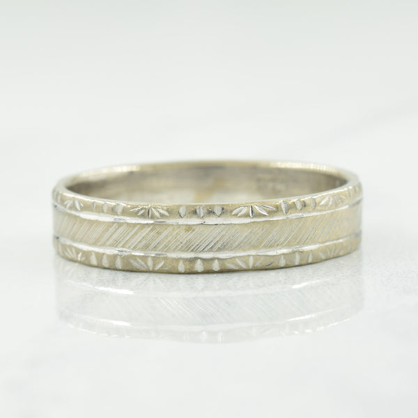 9k White Gold Band | SZ 6.25 |