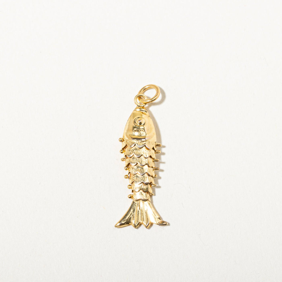14k Yellow Gold Kinetic Fish Charm