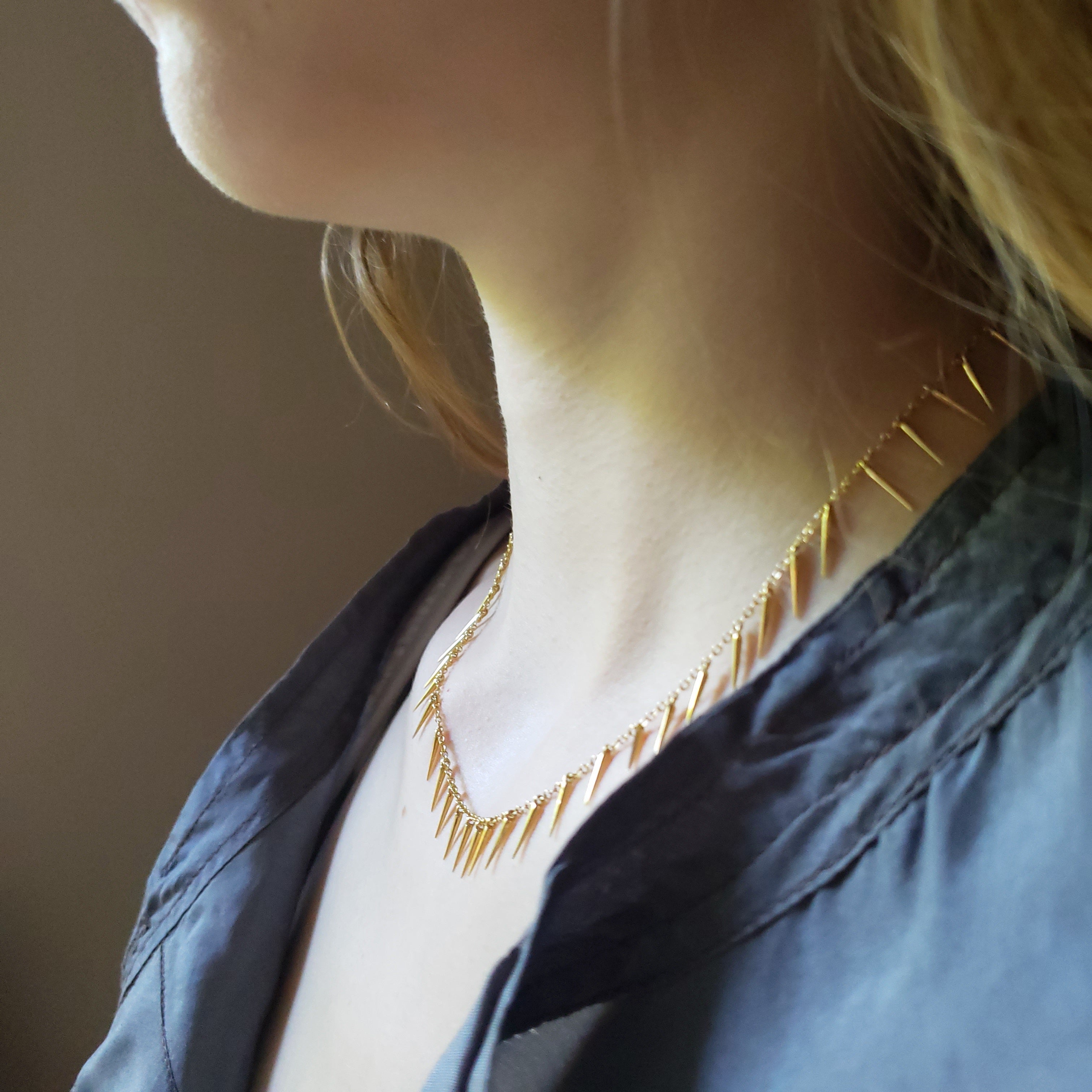 Collier à franges en or jaune 18 carats Rachel Weld | 40,6 cm 