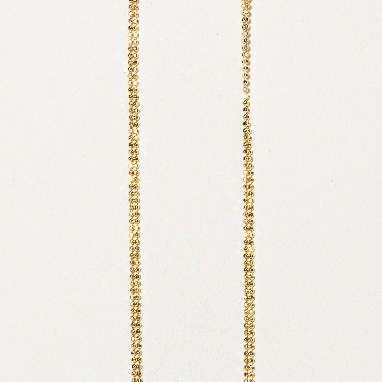 Collier à chaîne perlée en or jaune | 17,5" | 