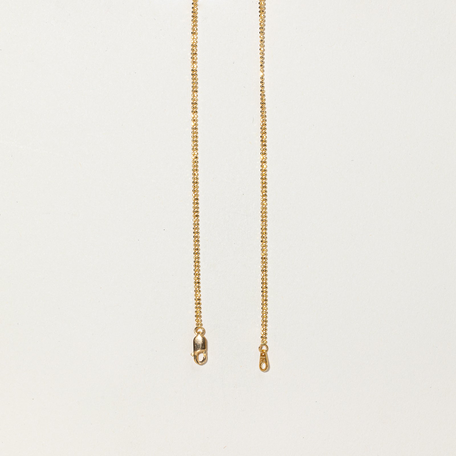 Collier à chaîne perlée en or jaune | 17,5" | 
