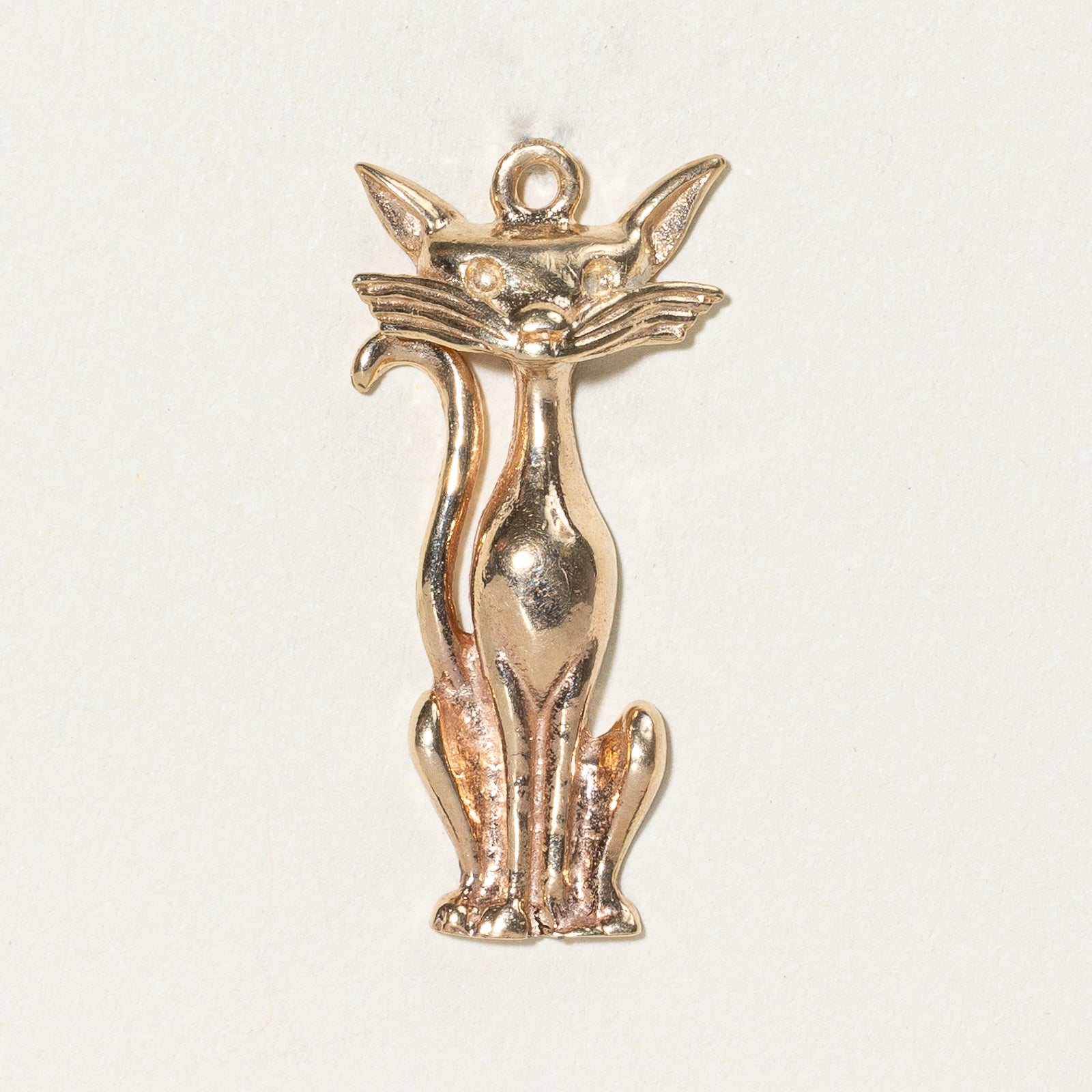 10k Yellow Gold Siamese Cat Charm |