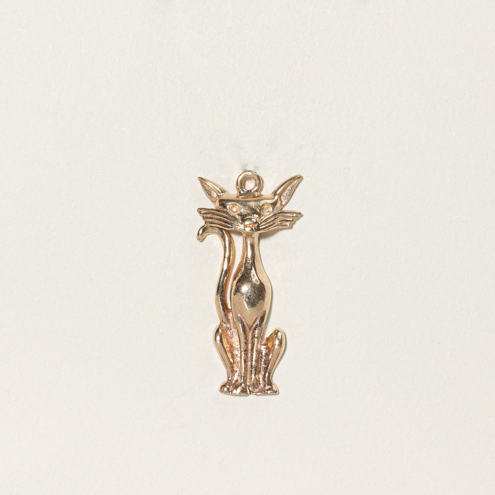 10k Yellow Gold Siamese Cat Charm |