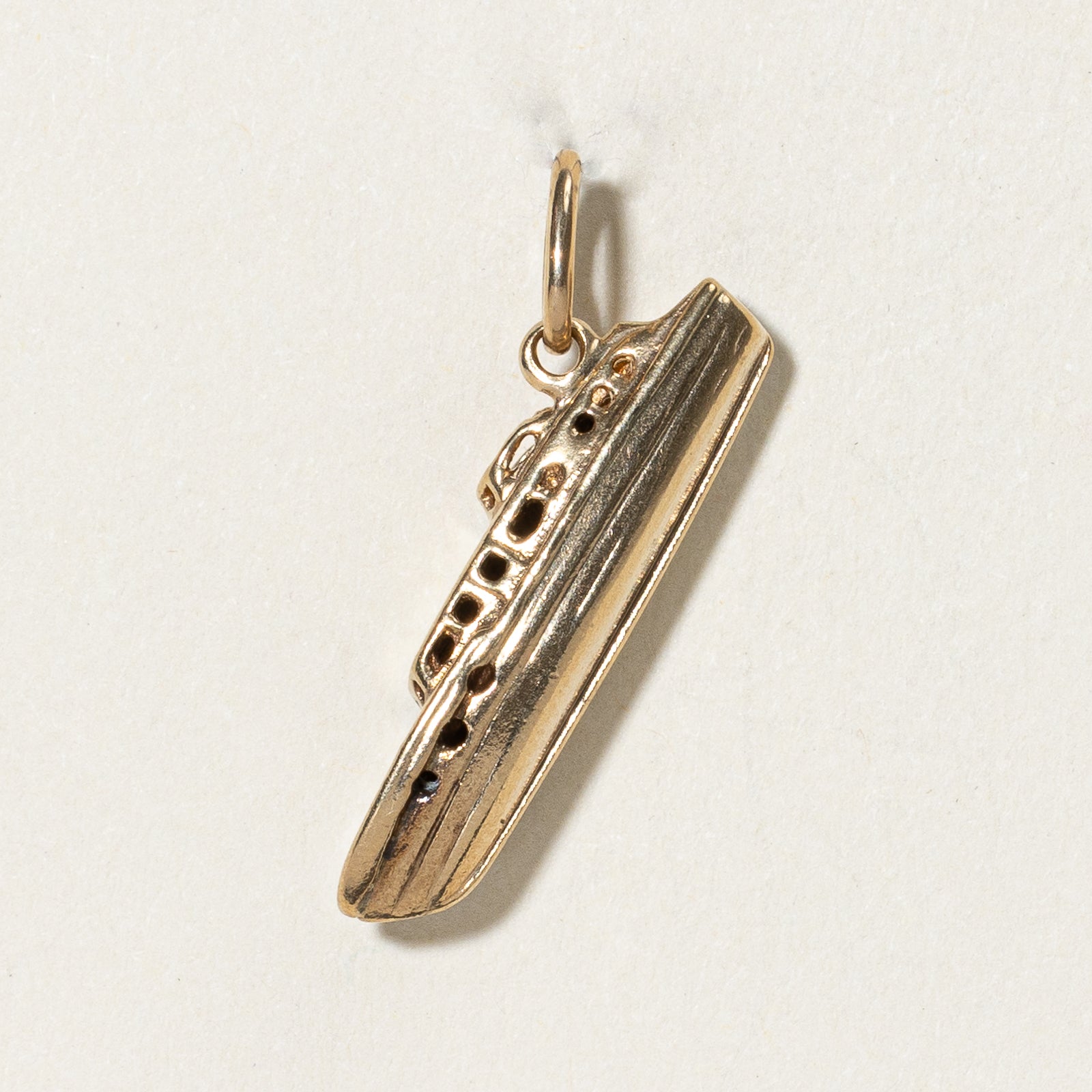 10k Yellow Gold Ship Charm |