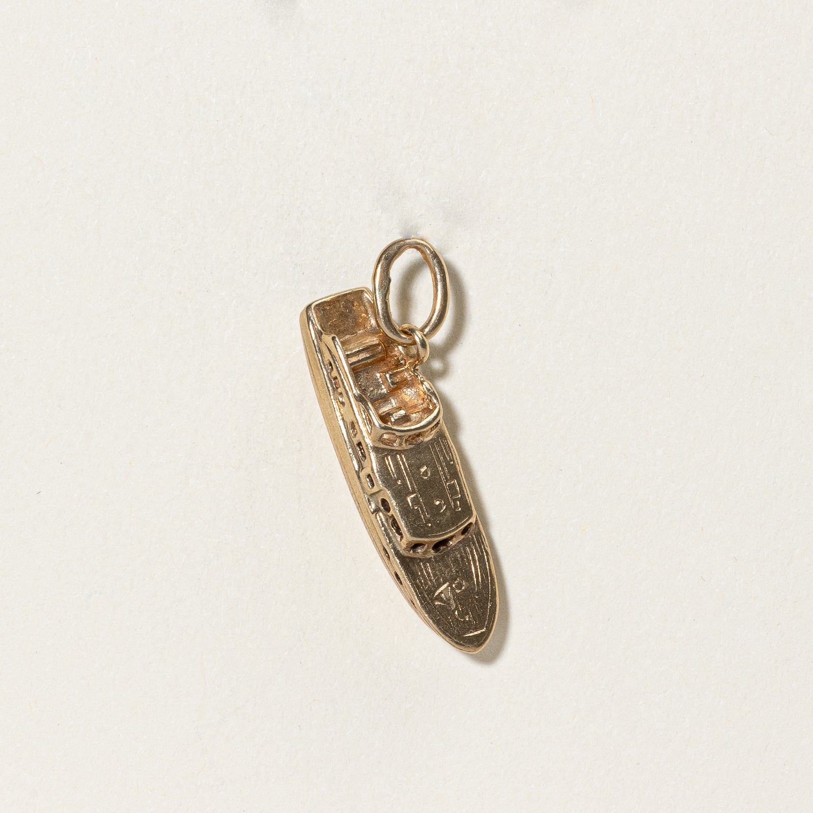 10k Yellow Gold Ship Charm |