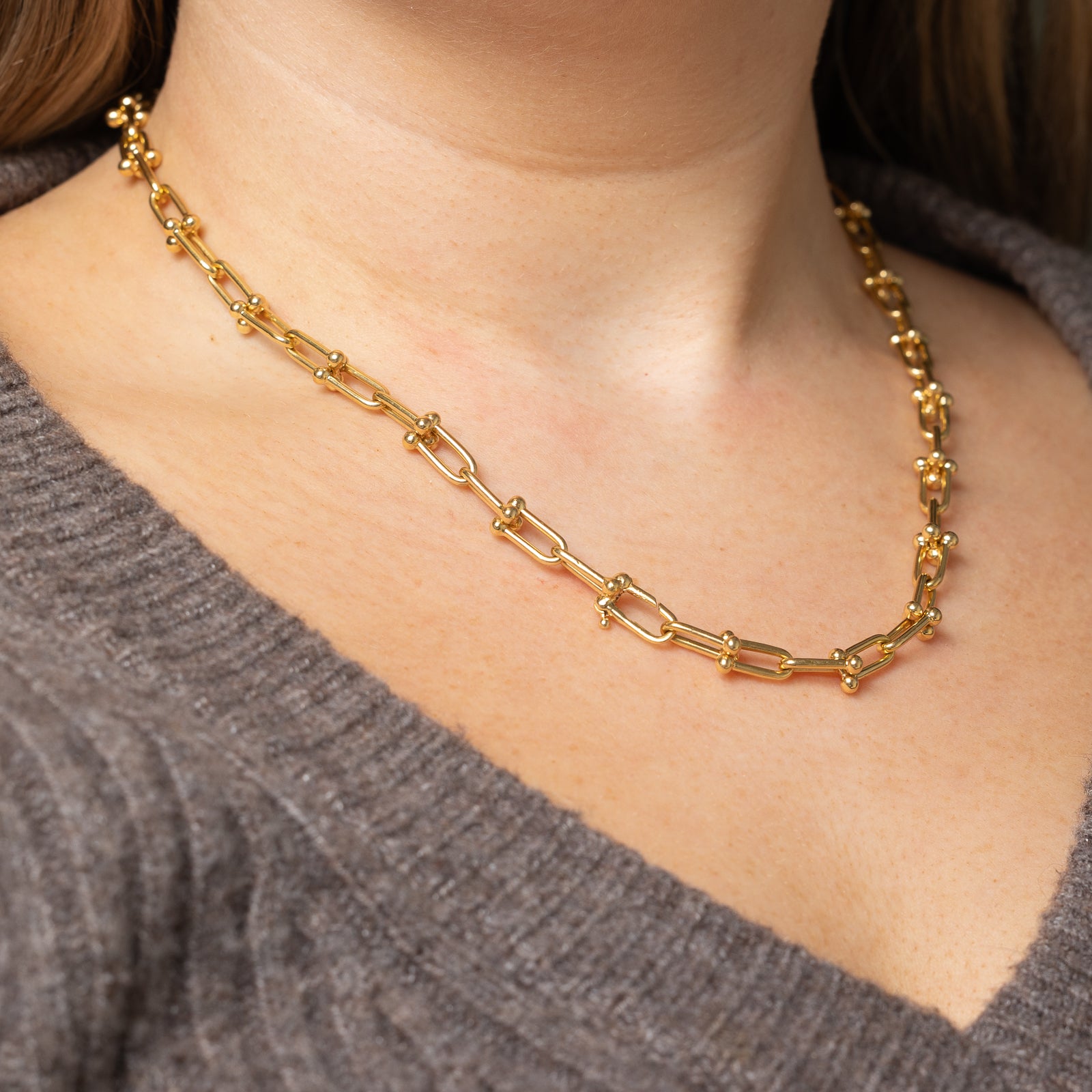 Hardware Inspired 18k Yellow Gold Chain | 19.5" |