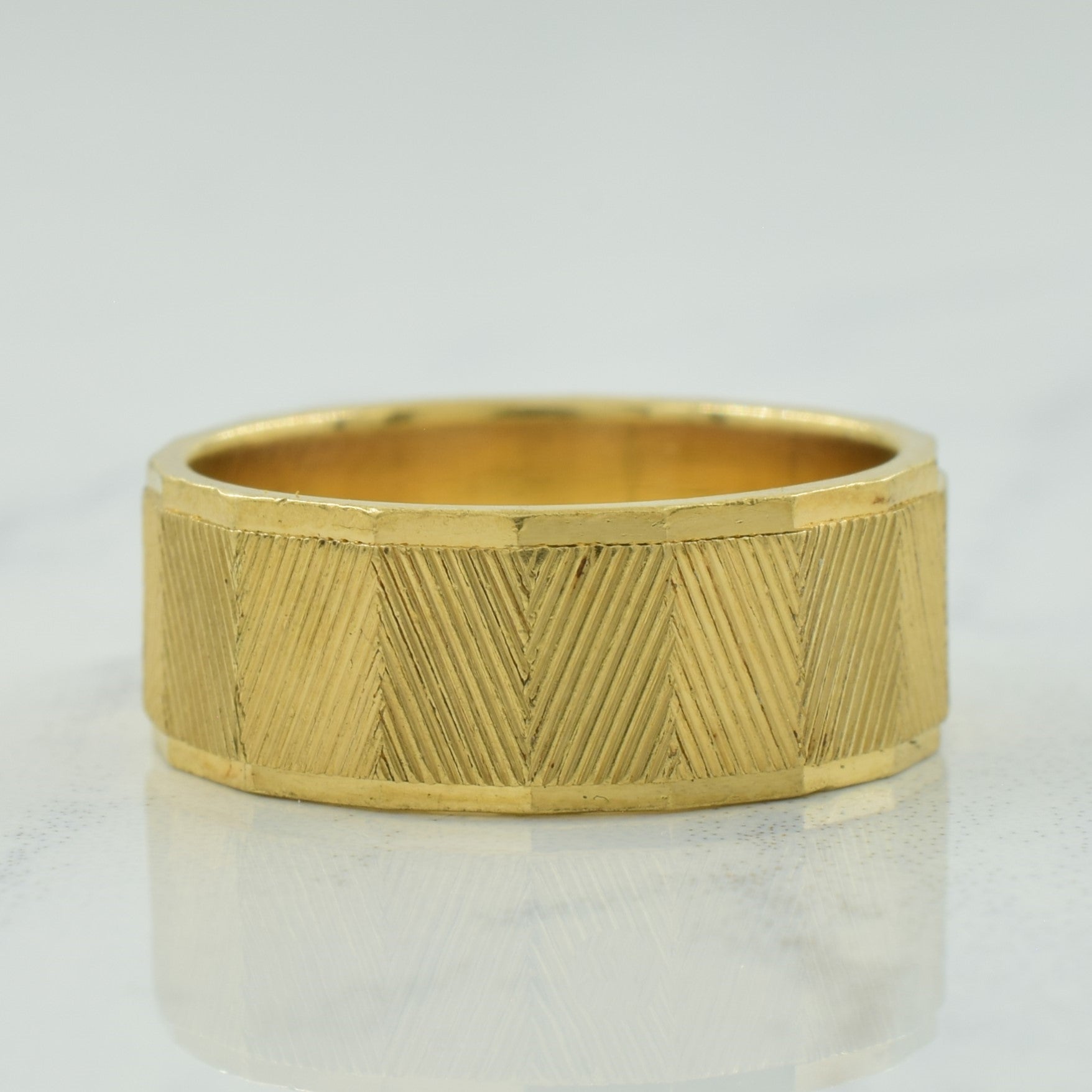 14k Yellow Gold Textured Band | SZ 5.75 |