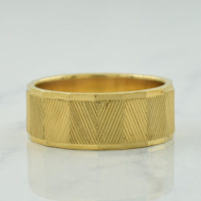 14k Yellow Gold Textured Band | SZ 5.75 |