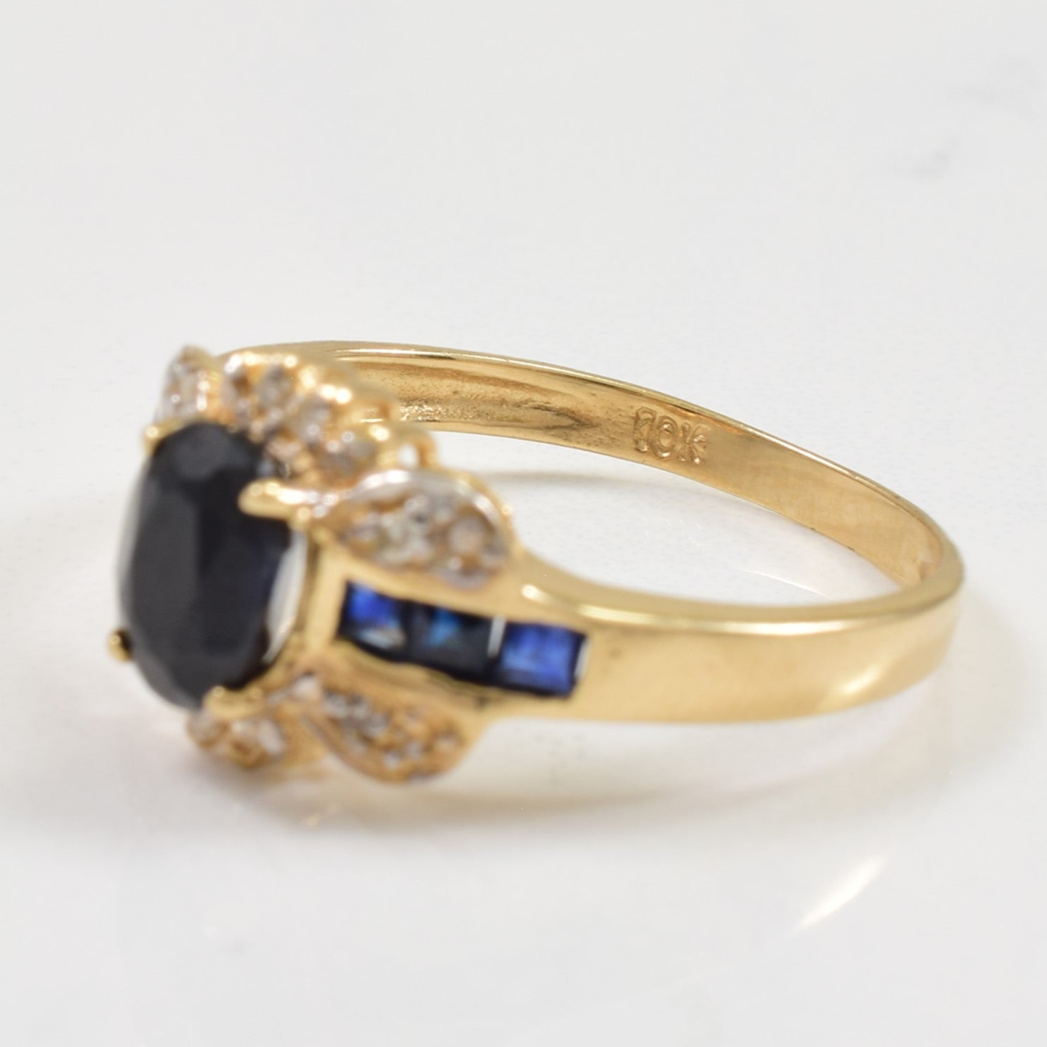 Sapphire & Diamond Cocktail Ring | 1.12ctw, 0.04ctw | SZ 7.5 |