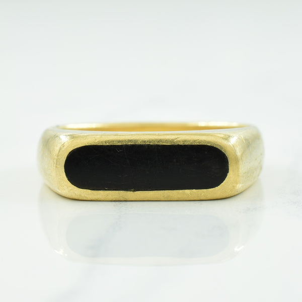 Black Onyx Inlay Ring | 1.00ct | SZ 8.75 |