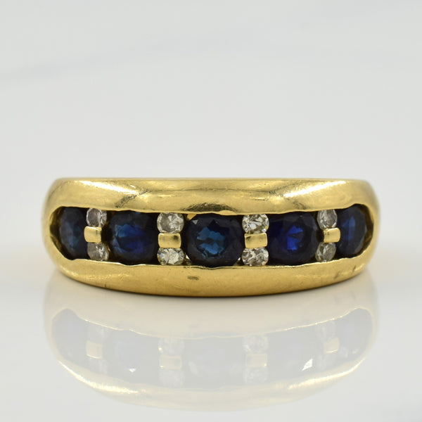 Blue Sapphire & Diamond Ring | 1.00ctw, 0.08ctw | SZ 4 |