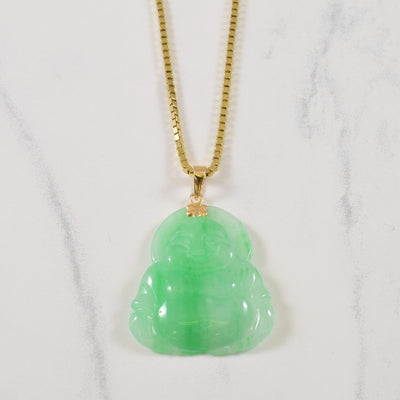 Carved Jadeite Necklace | 30.00ct | 15.5