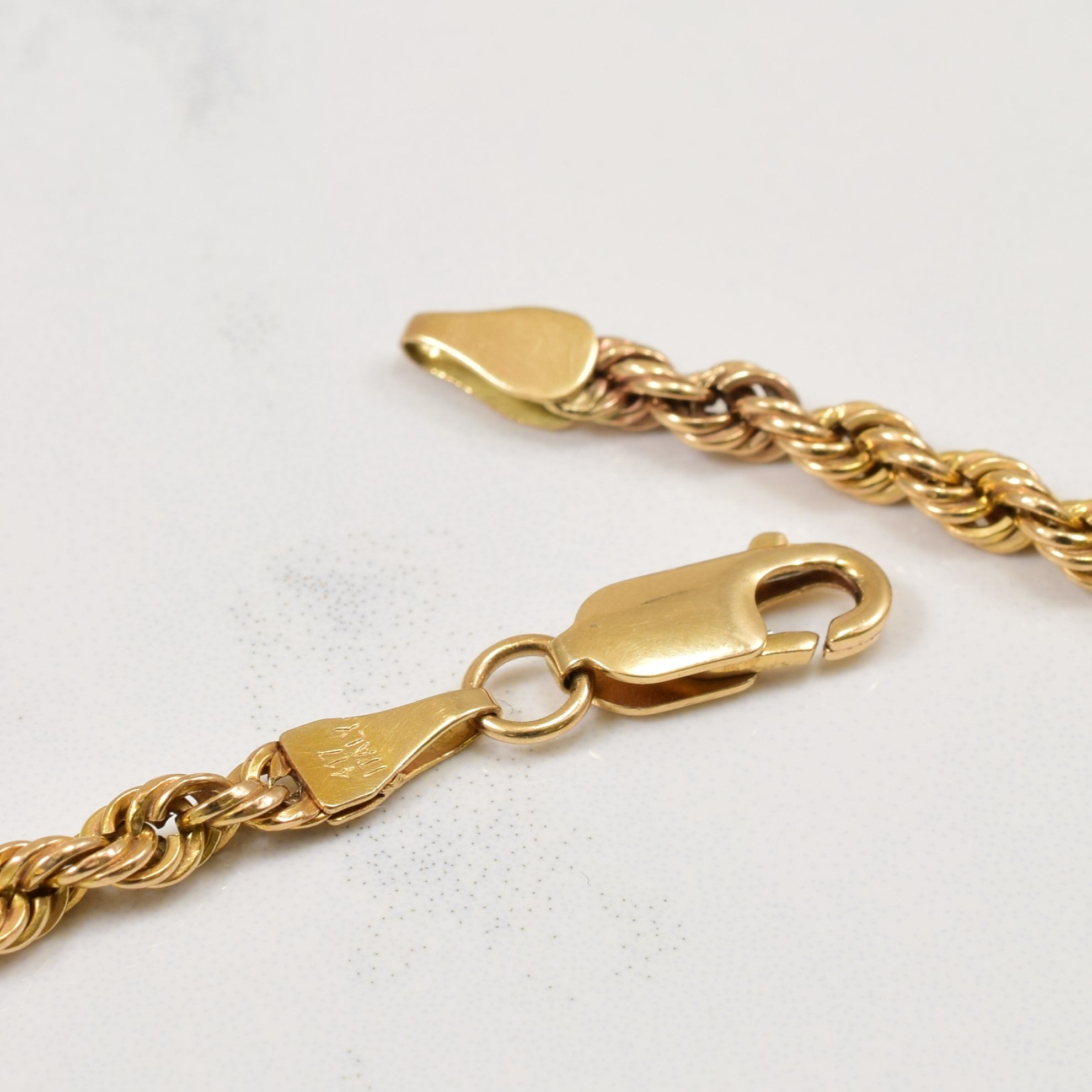 10k Yellow Gold Rope Chain | 18.25