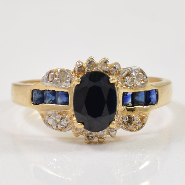 Sapphire & Diamond Cocktail Ring | 1.12ctw, 0.04ctw | SZ 7.5 |