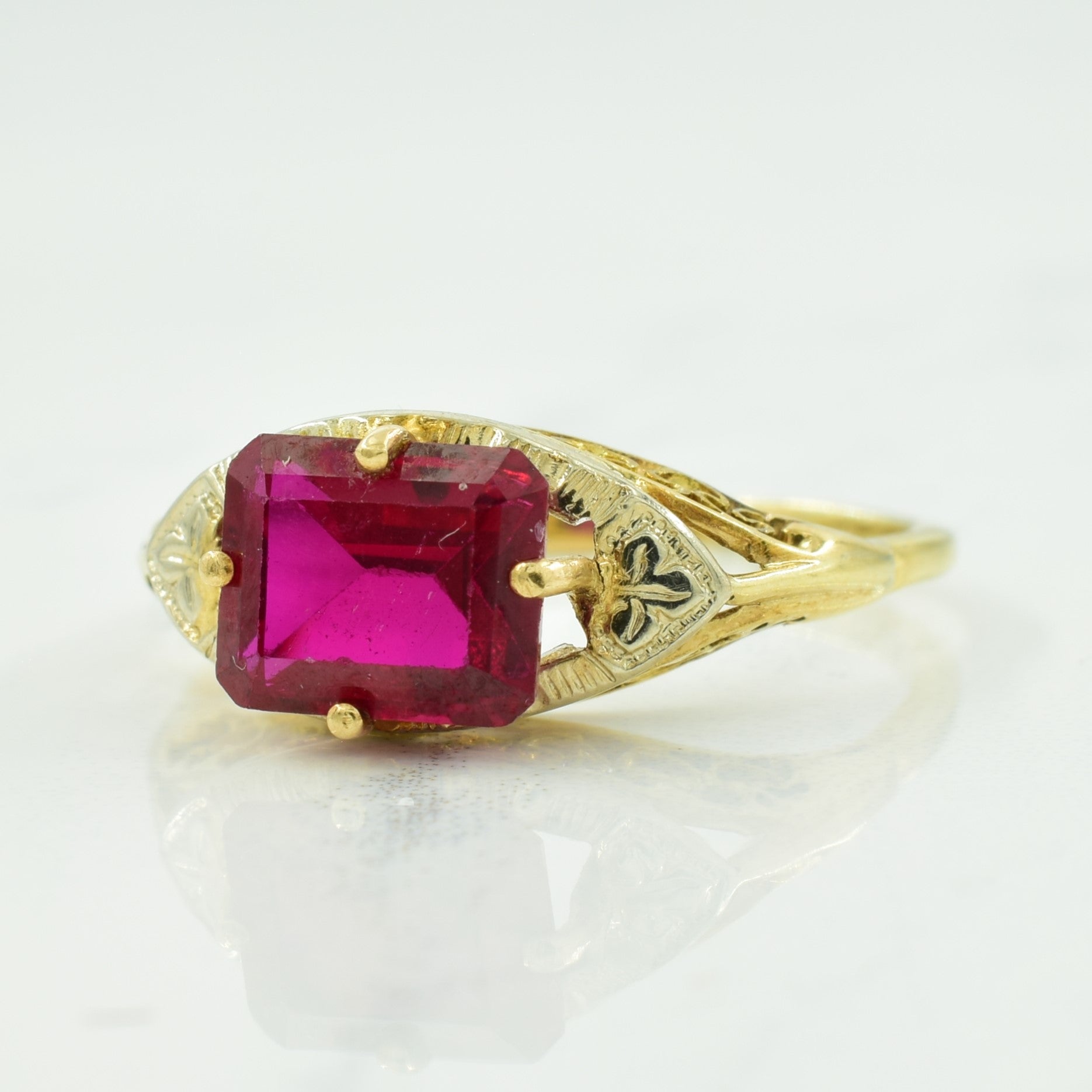 Bague en rubis synthétique | 2,24 ct | Taille 7,5 | 