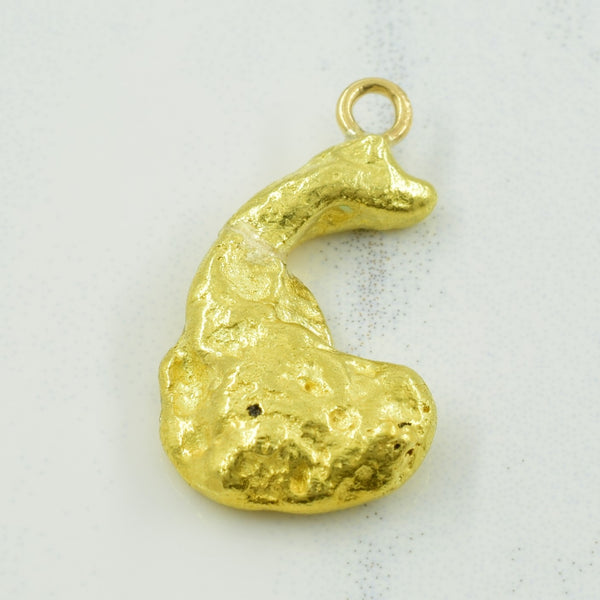 22k Yellow Gold Nugget Charm |