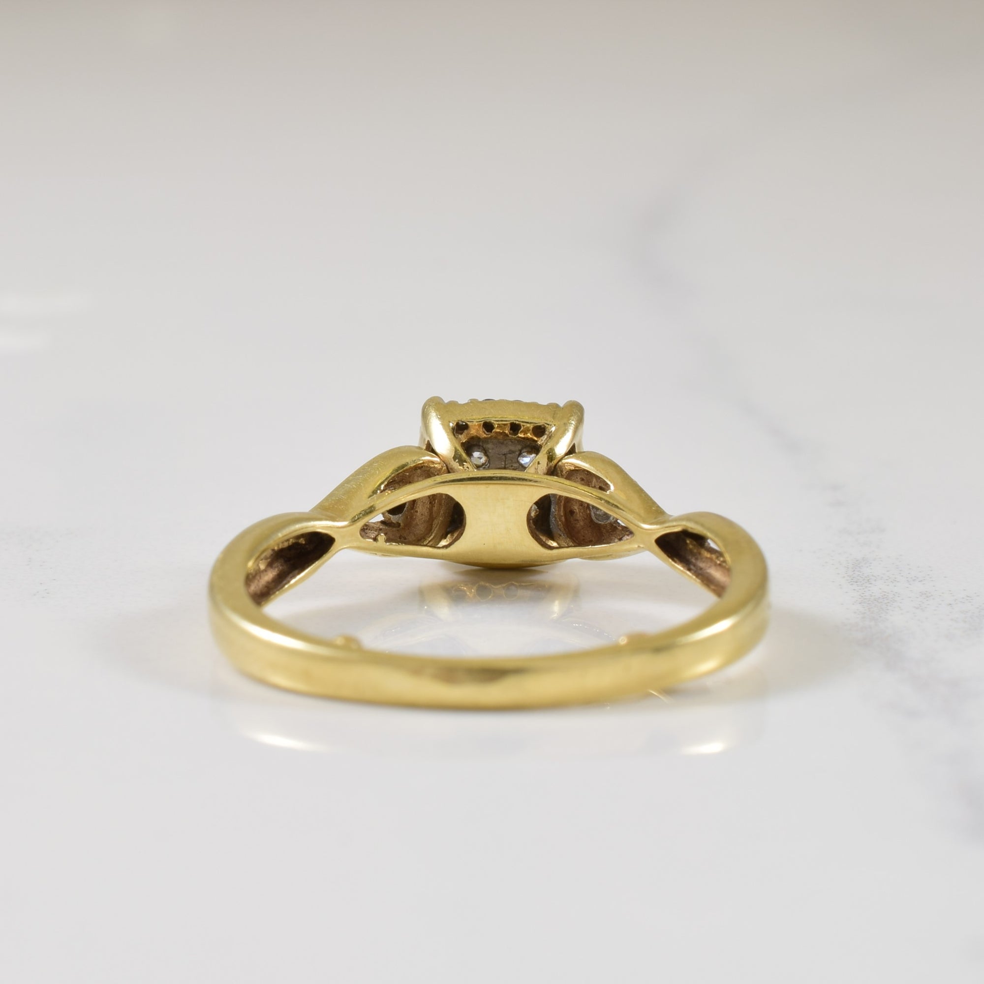 Diamond Halo Ring with Accents | 0.28ctw | SZ 5.25 |