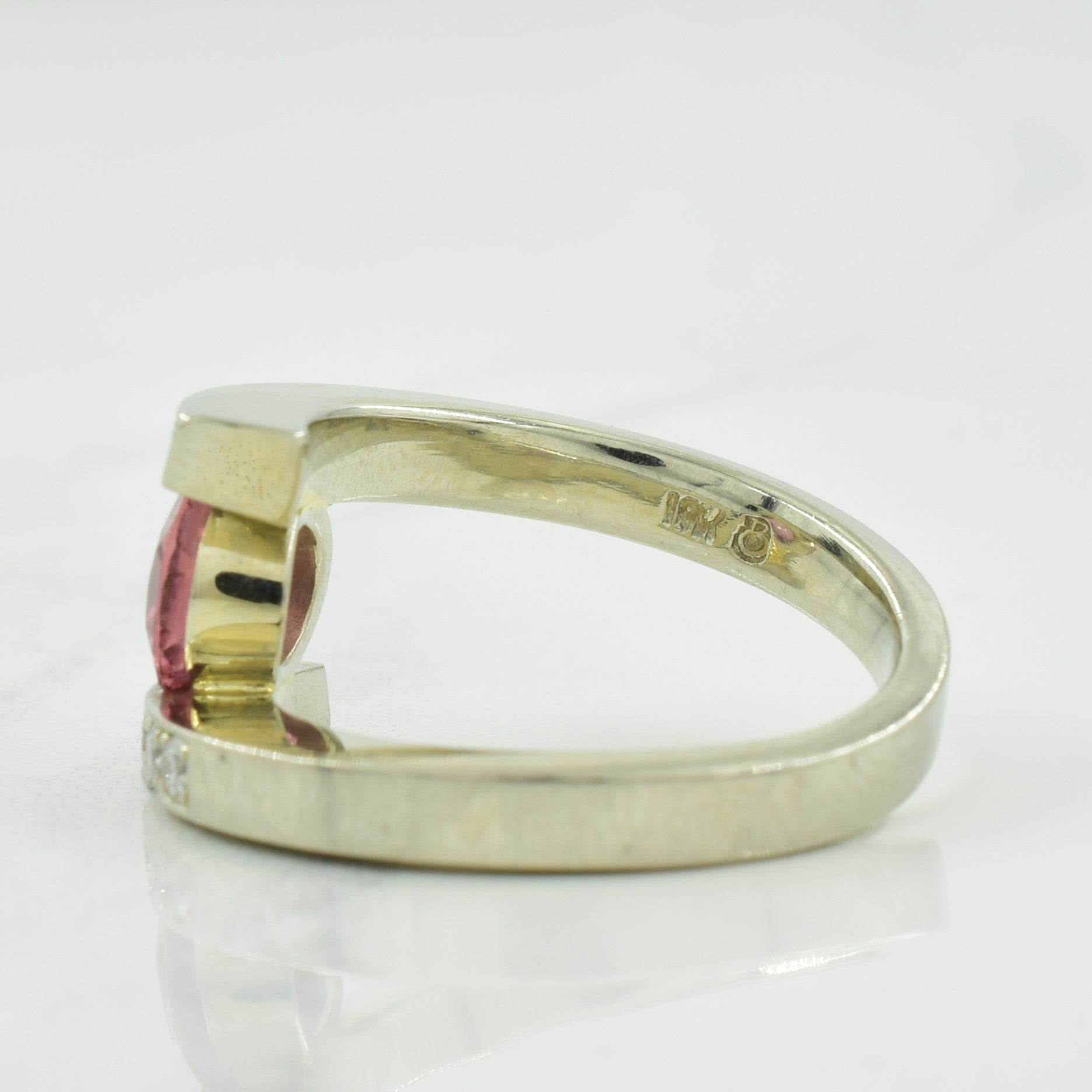 Pink Tourmaline & Diamond Ring | 1.10ct, 0.28ctw | SZ 7.25 |