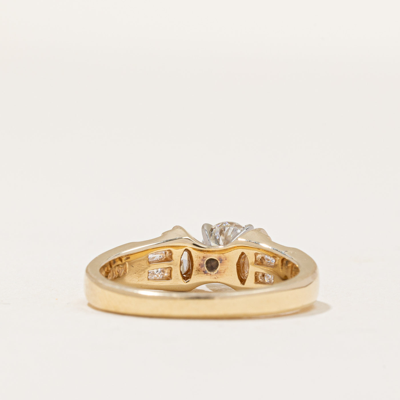 High Set Diamond Engagement Ring | 0.43ct SI1 I | 0.35ctw | SZ 6 |