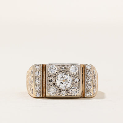 Vintage Pave Set Diamond Ring | 0.91ctw | SZ 10.25 |
