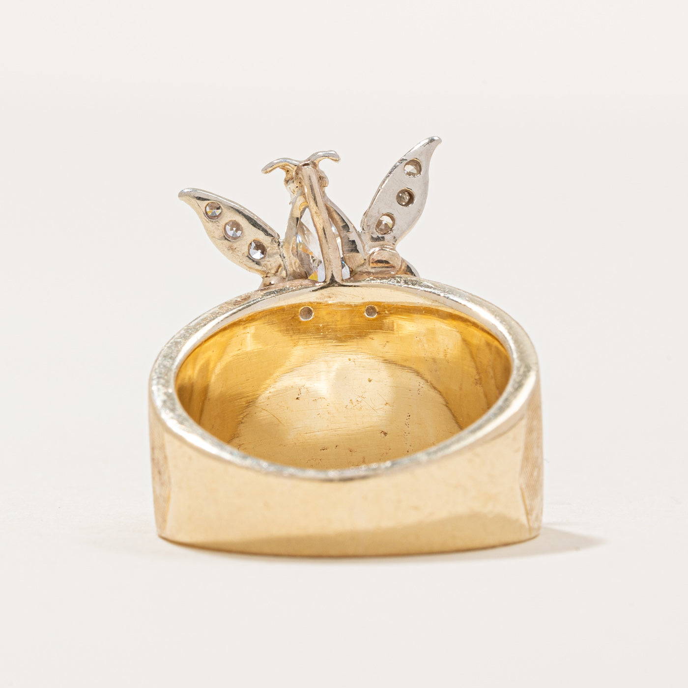 Bague papillon en diamant | 0,42 ct | Taille 6,75 | 