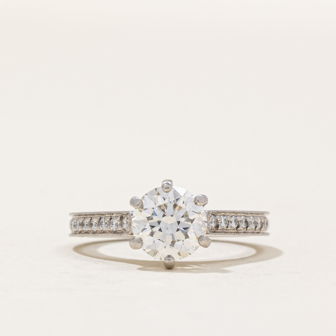 GIA Certified Diamond Engagement Ring | 1.18ct VS2 G | 0.07ctw | SZ 4.25 |