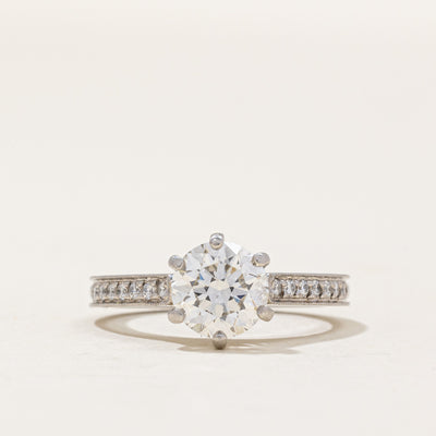 GIA Certified Diamond Engagement Ring | 1.18ct VS2 G | 0.07ctw | SZ 4.25 |