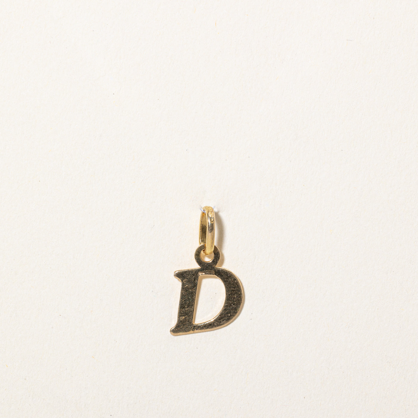 18k Yellow Gold D Initial Charm