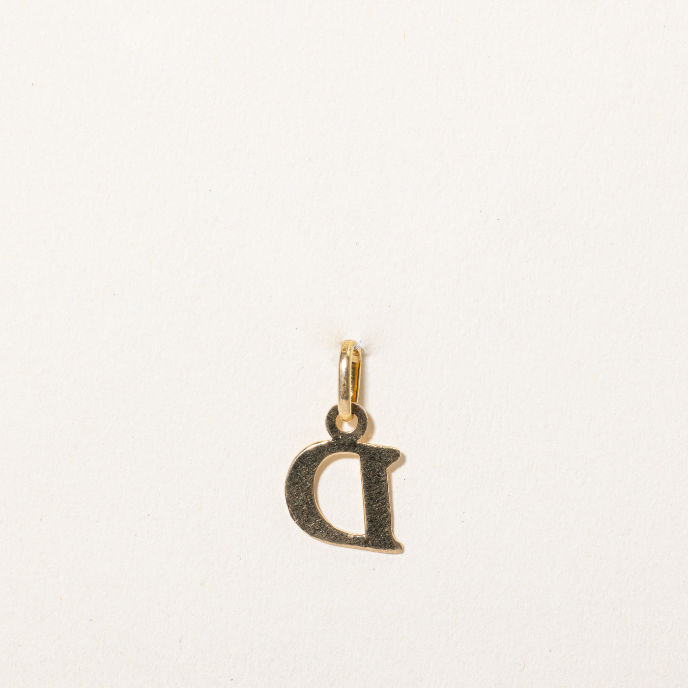 18k Yellow Gold D Initial Charm