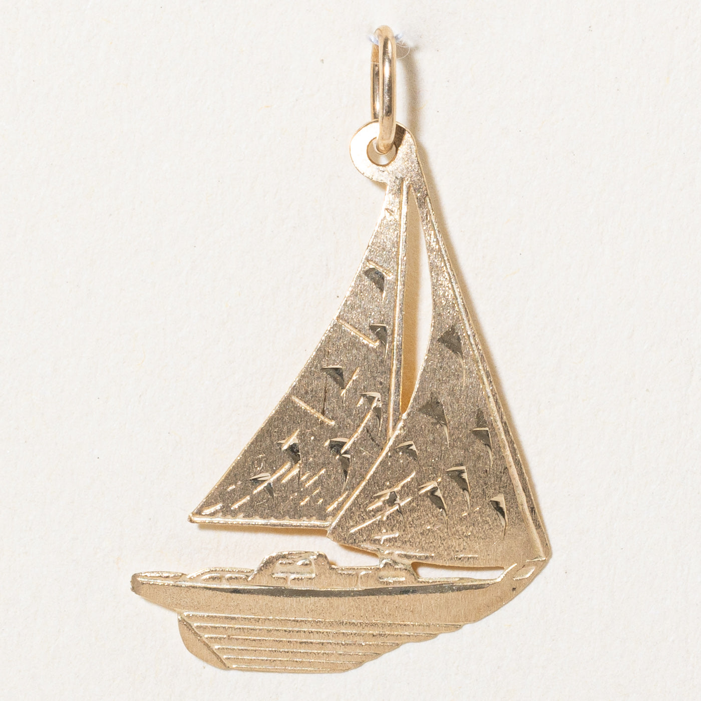 10k Yellow Gold Sail Boat Charm