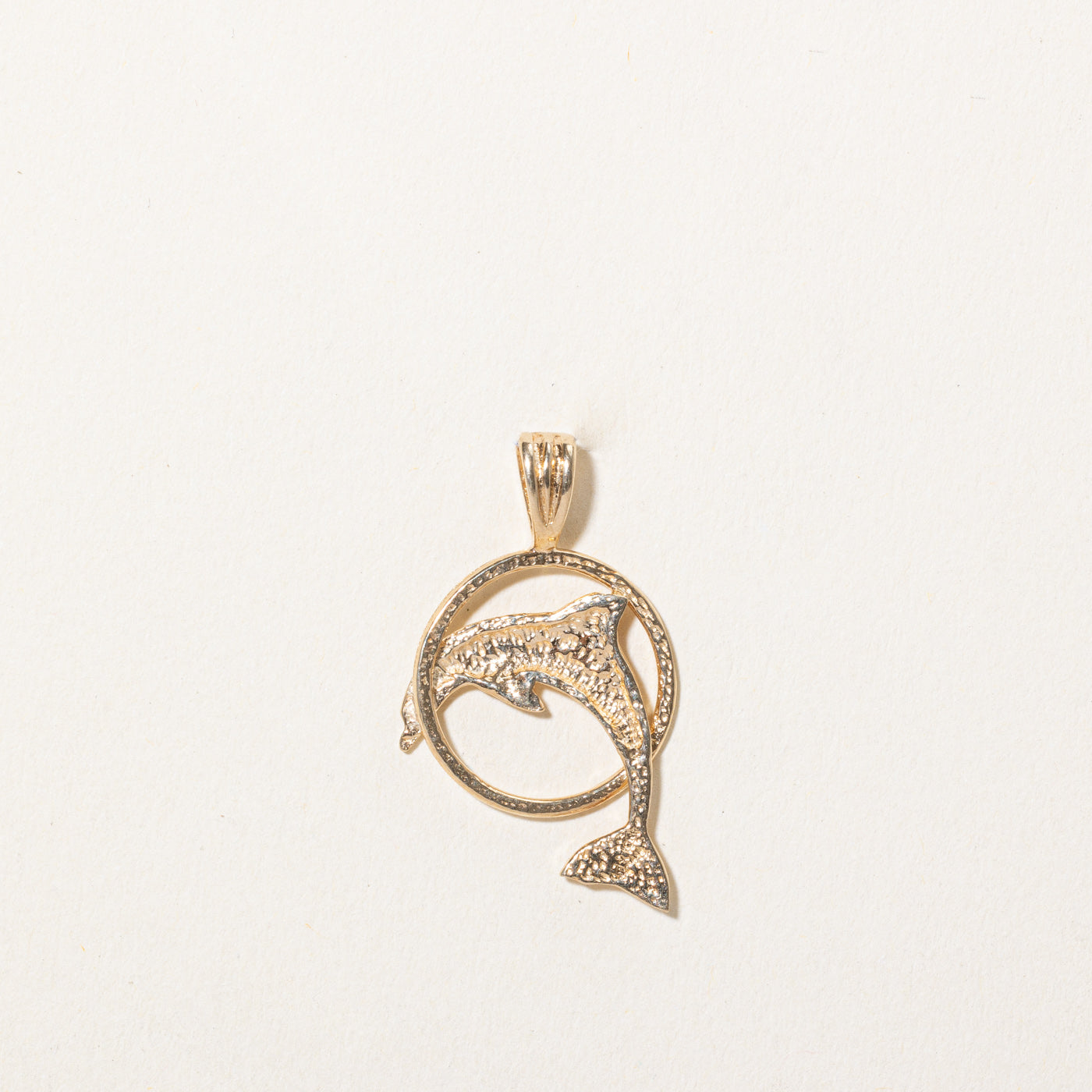 10k Yellow Gold Dolphin Pendant