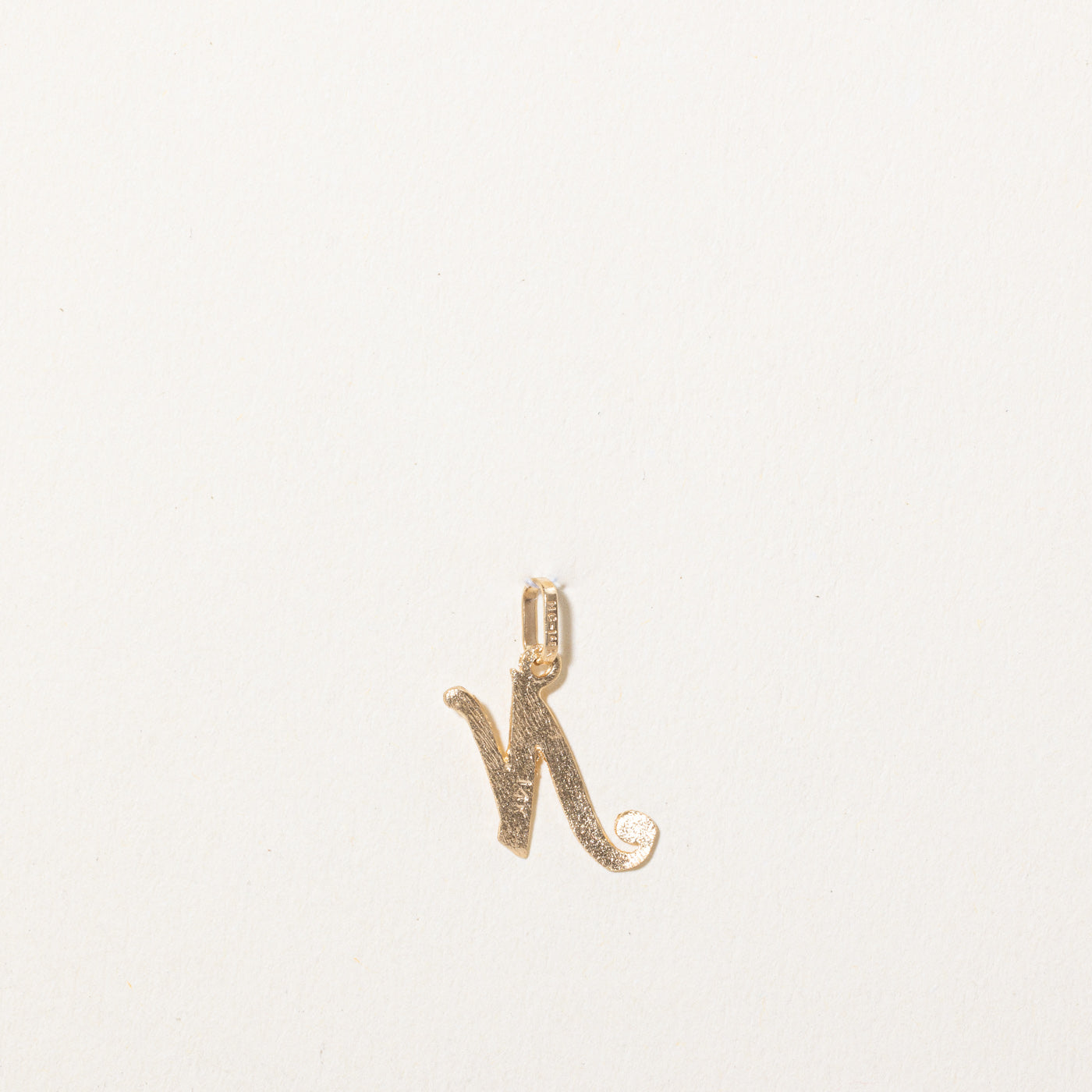 14k Yellow Gold 'N' Initial Charm