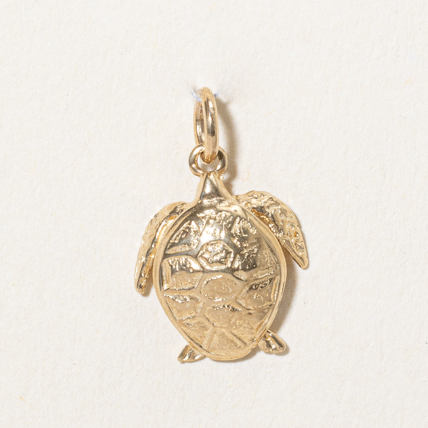 14k Yellow Gold Turtle Charm