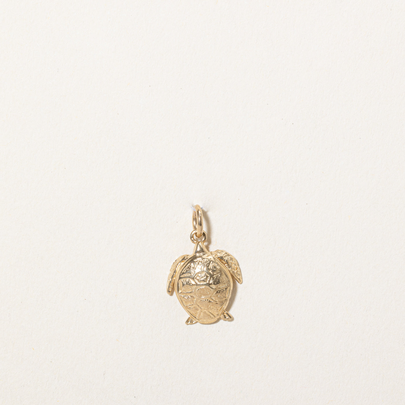 14k Yellow Gold Turtle Charm