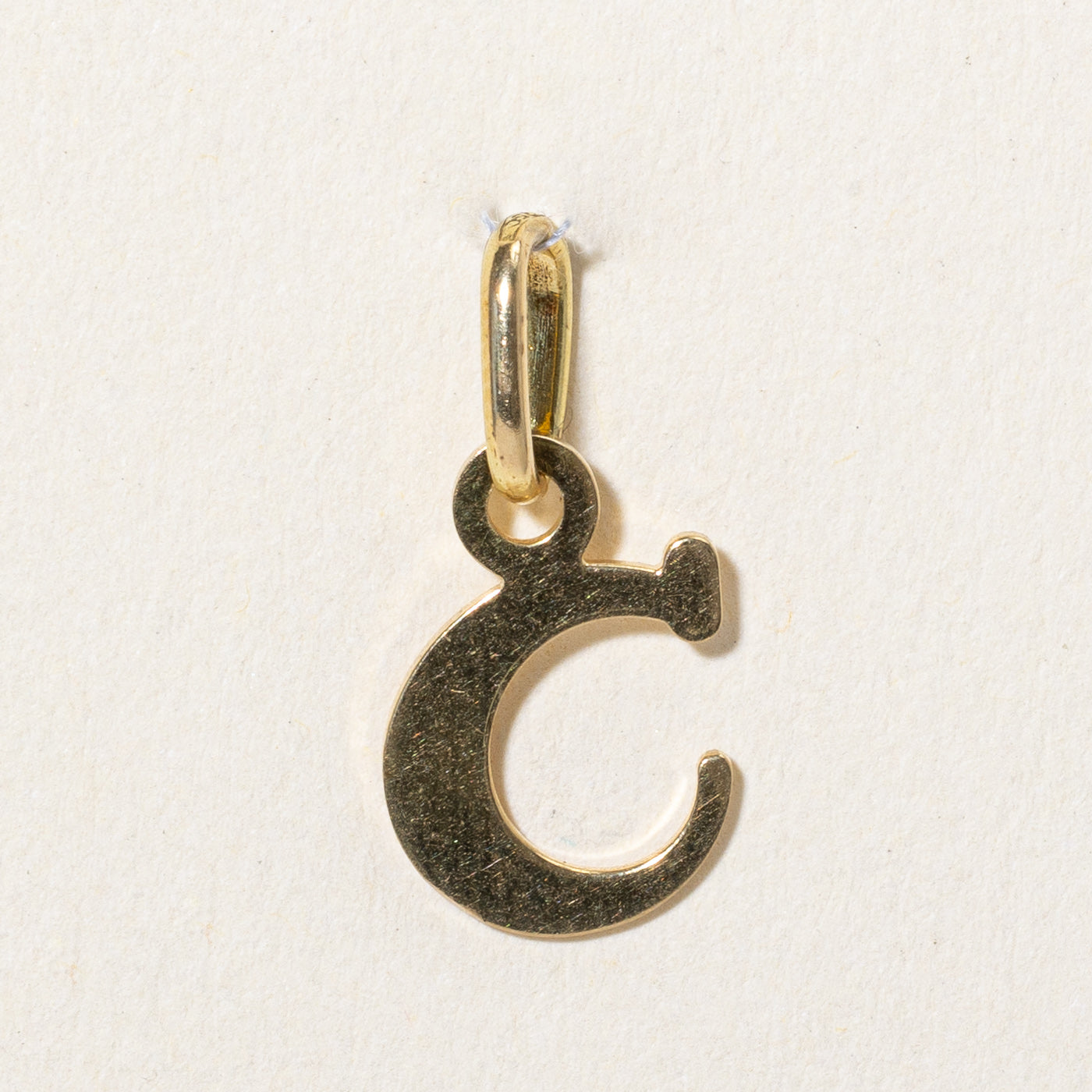 18k Yellow Gold 'C' Initial Charm