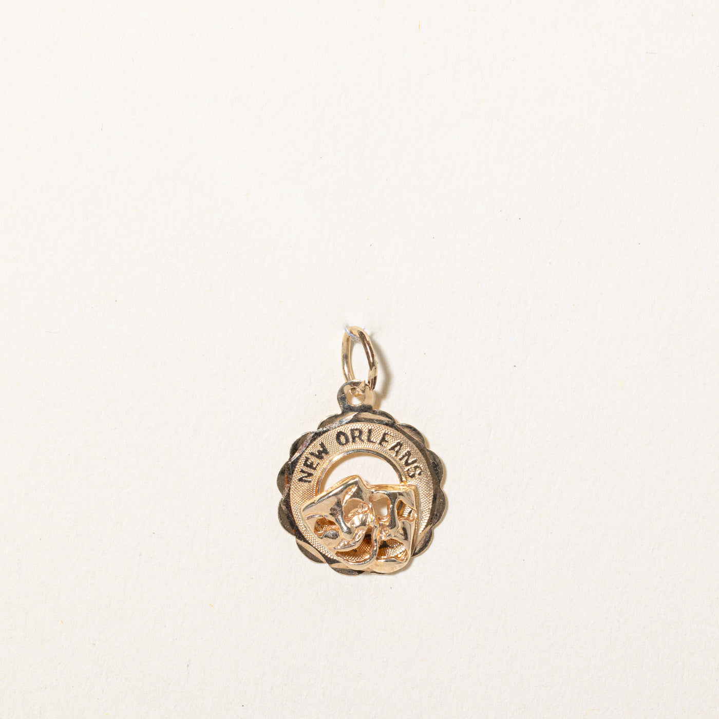 14k Yellow Gold New Orleans Mask Charm