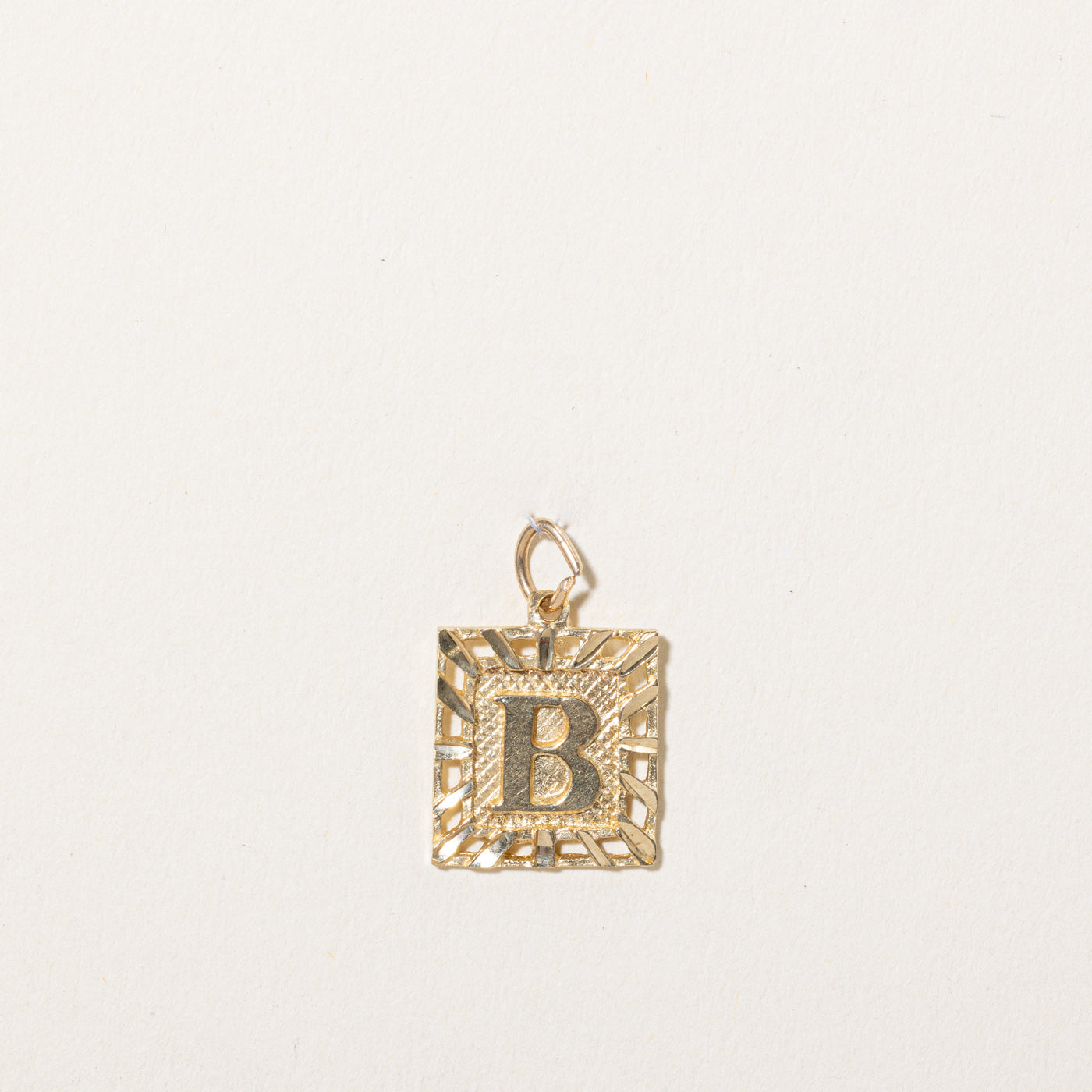 10k Yellow Gold 'B' Initial Charm