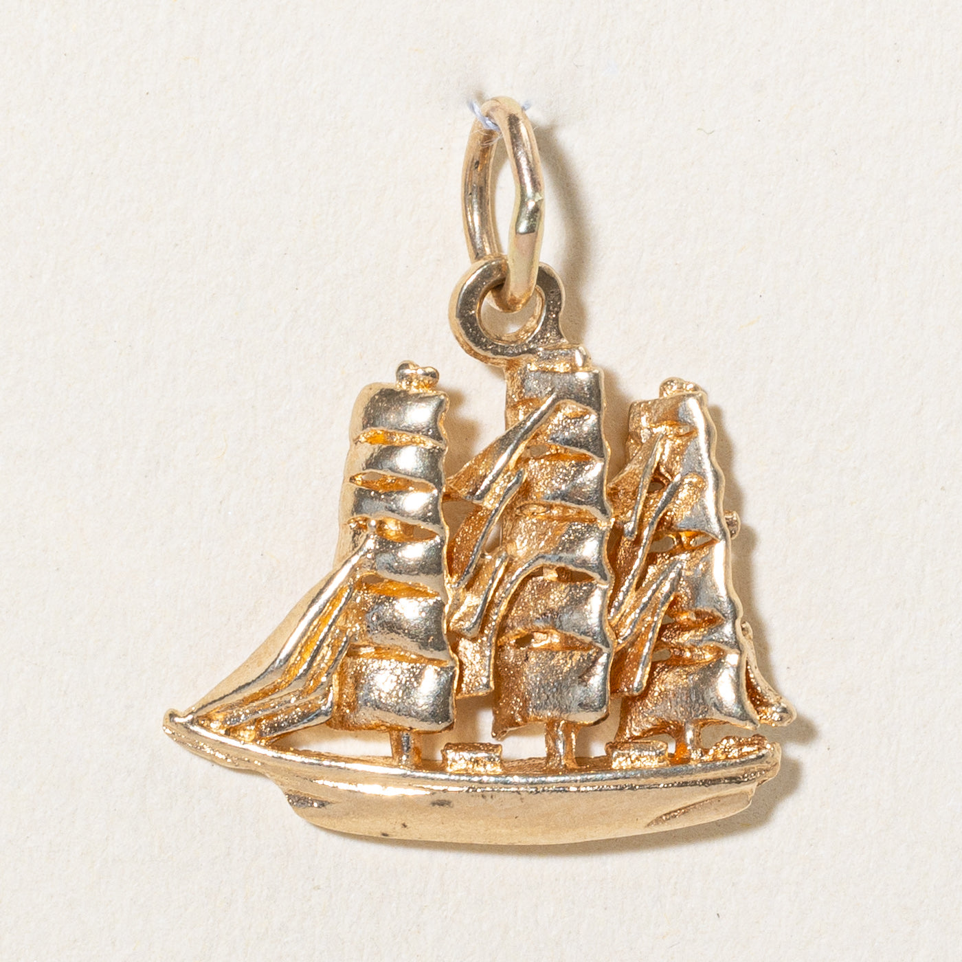 10k Yellow Gold Ship Charm