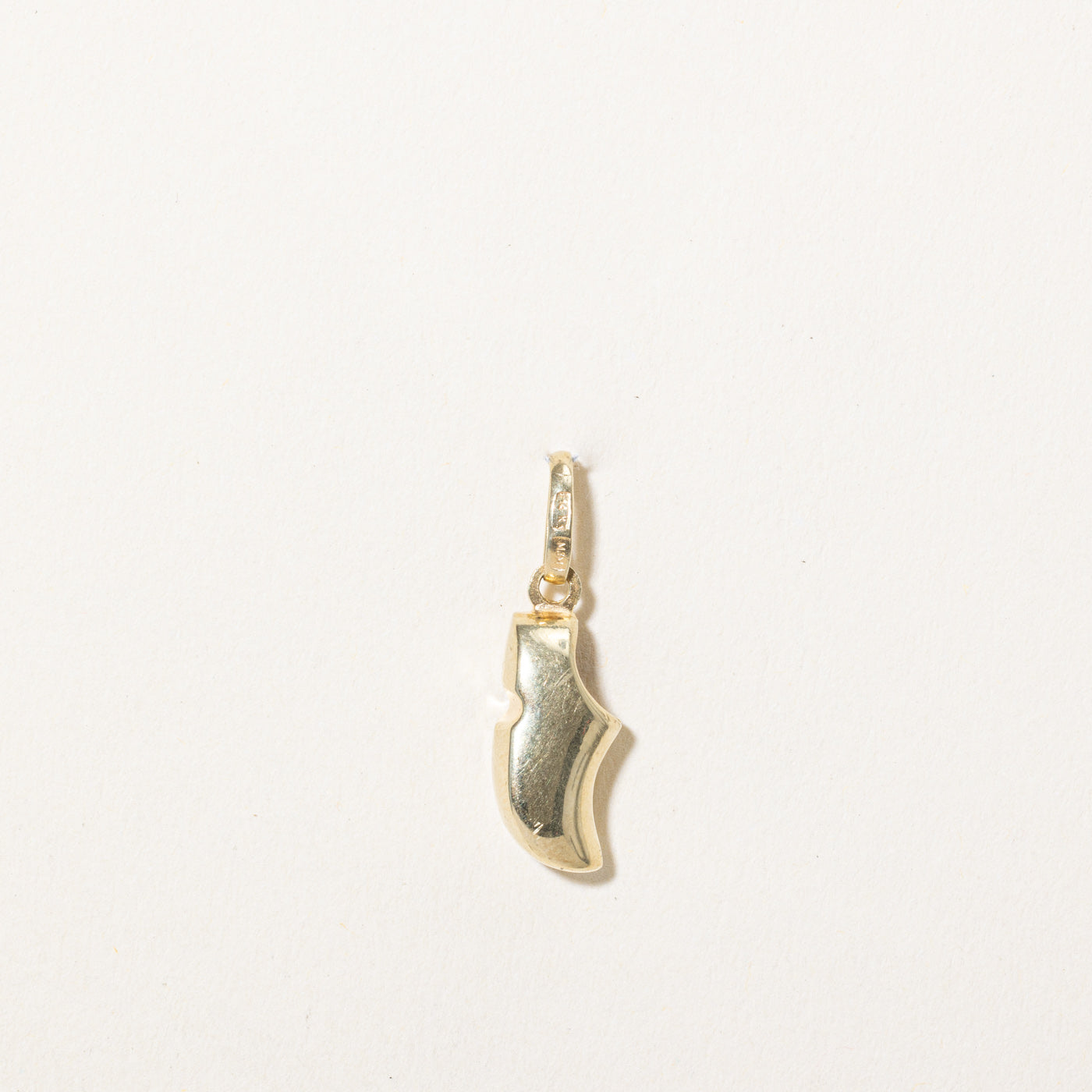 Breloque sabot en bois en or jaune 14 carats 